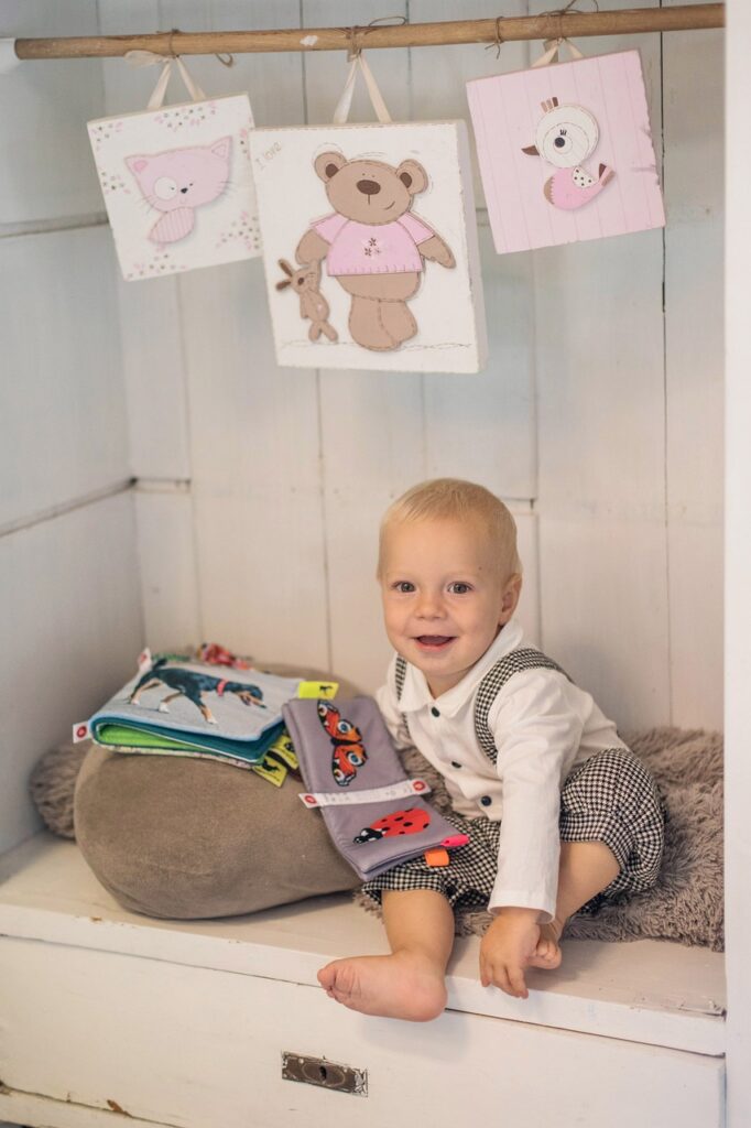 infant, book, child
